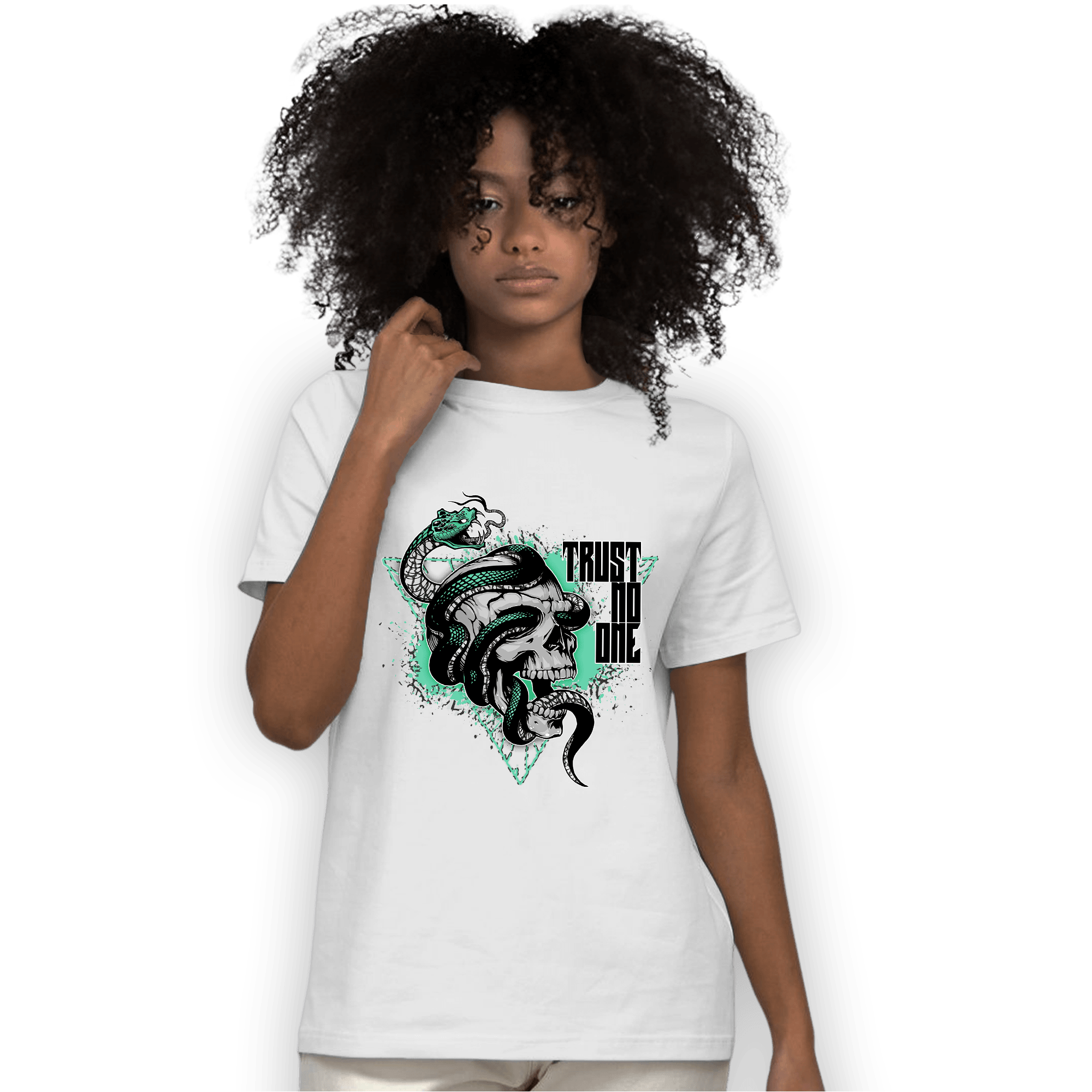 Green Glow 3s T Shirt Match Dont Trust Any - NastyJamz