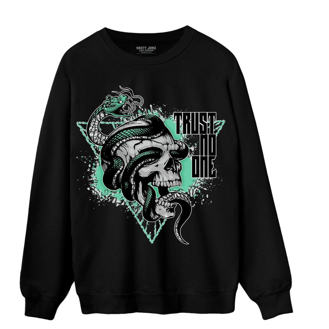 Green Glow 3s Sweatshirt Match Dont Trust Any - NastyJamz