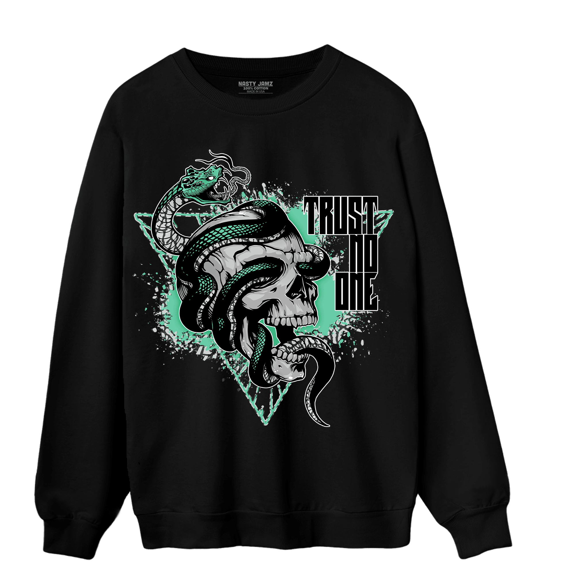 Green Glow 3s Sweatshirt Match Dont Trust Any - NastyJamz