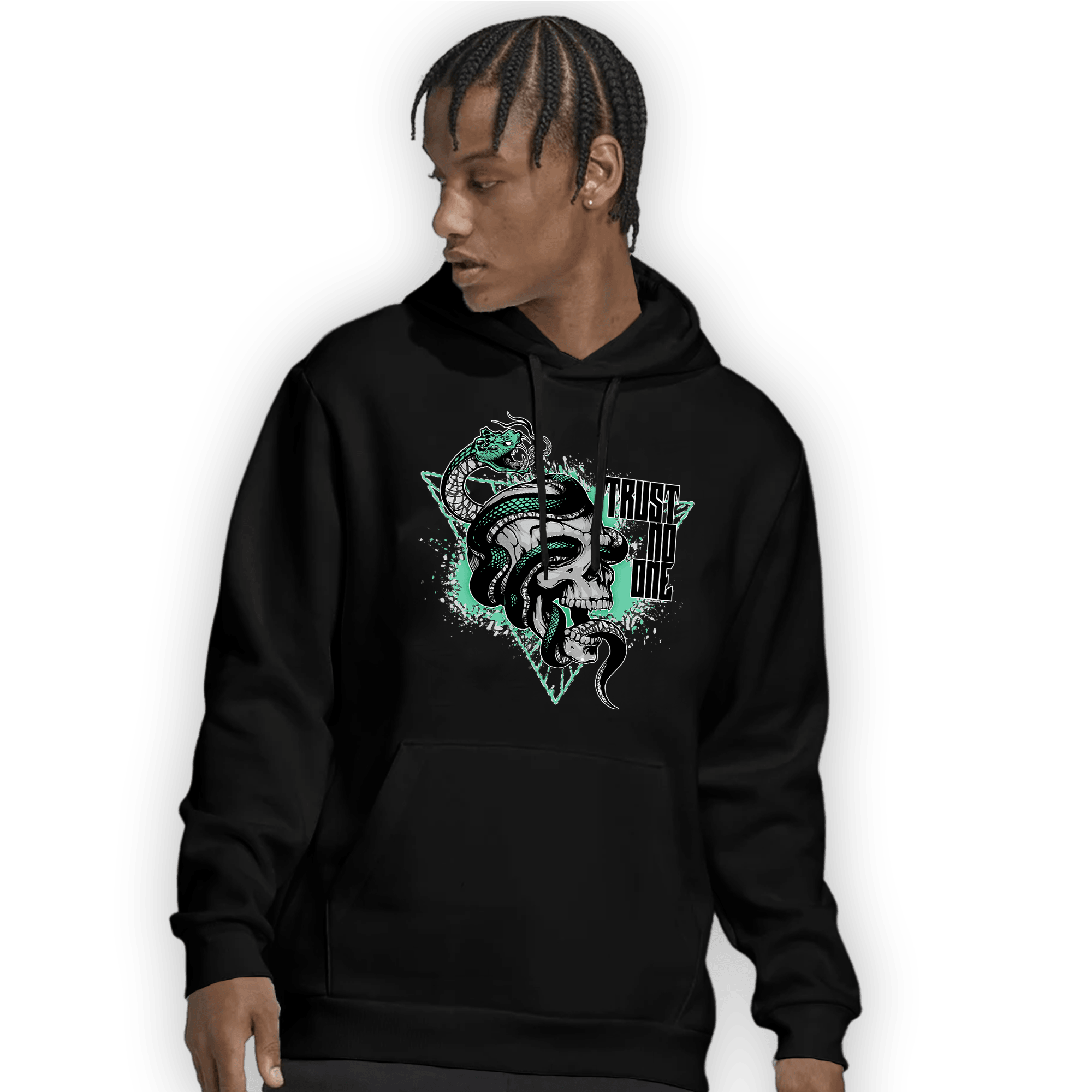Green Glow 3s Hoodie Match Dont Trust Any - NastyJamz