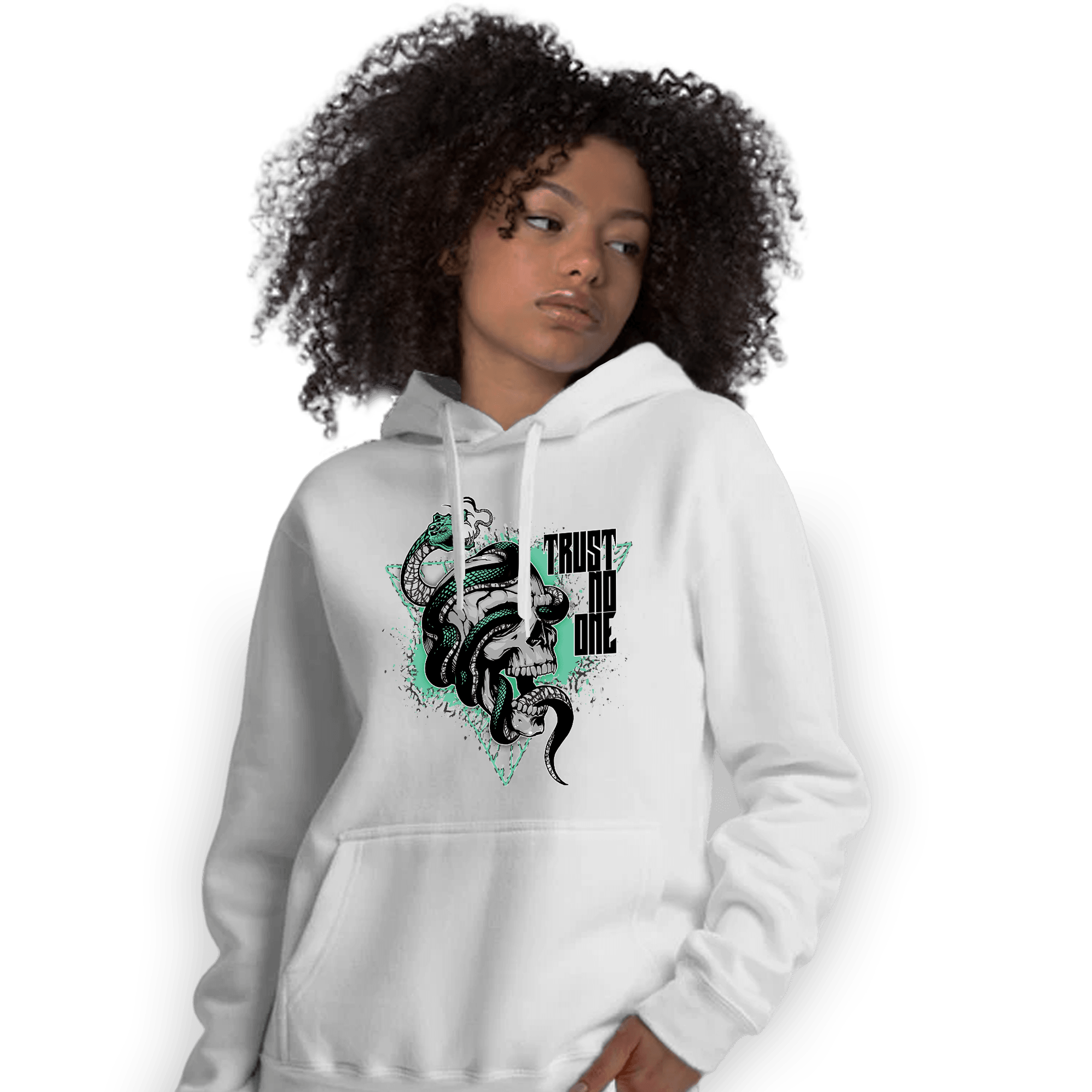 Green Glow 3s Hoodie Match Dont Trust Any - NastyJamz