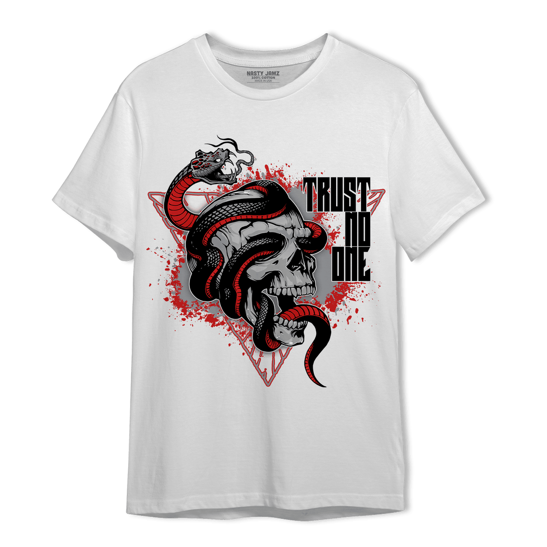 Bred Reimagined 4s T Shirt Match Dont Trust Any - NastyJamz