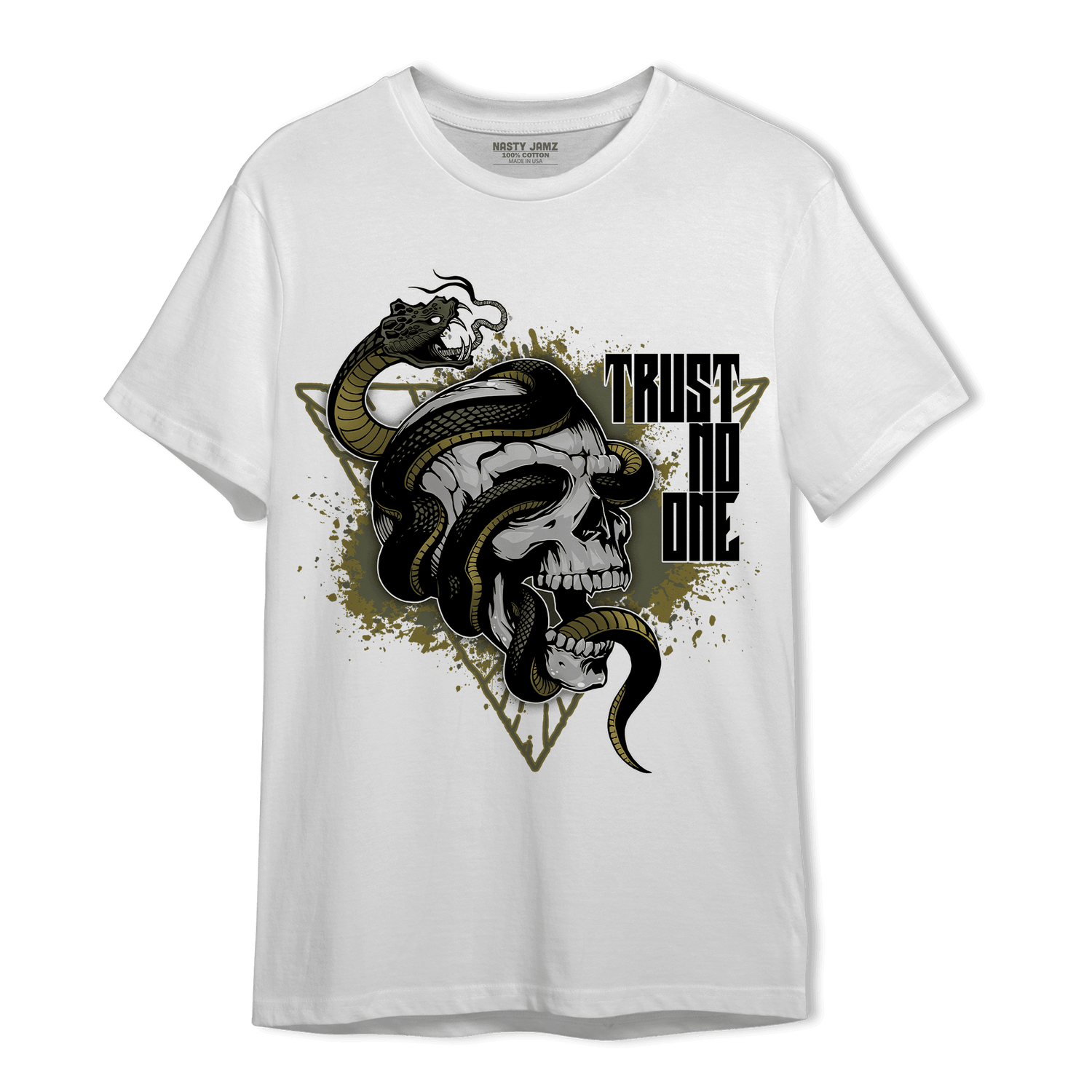 SE Craft Medium Olive 4s T Shirt Match Dont Trust Any - NastyJamz