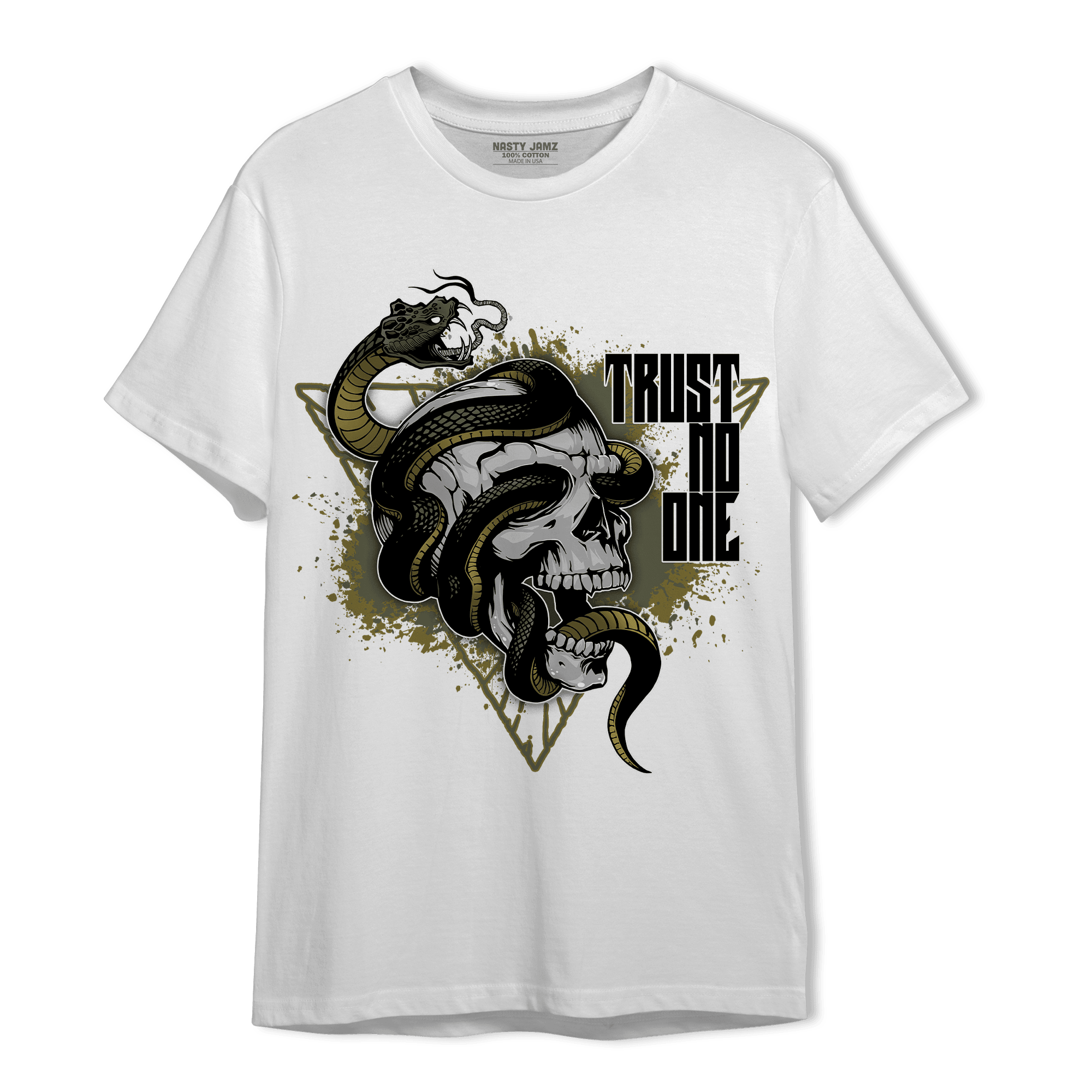 SE Craft Medium Olive 4s T Shirt Match Dont Trust Any - NastyJamz