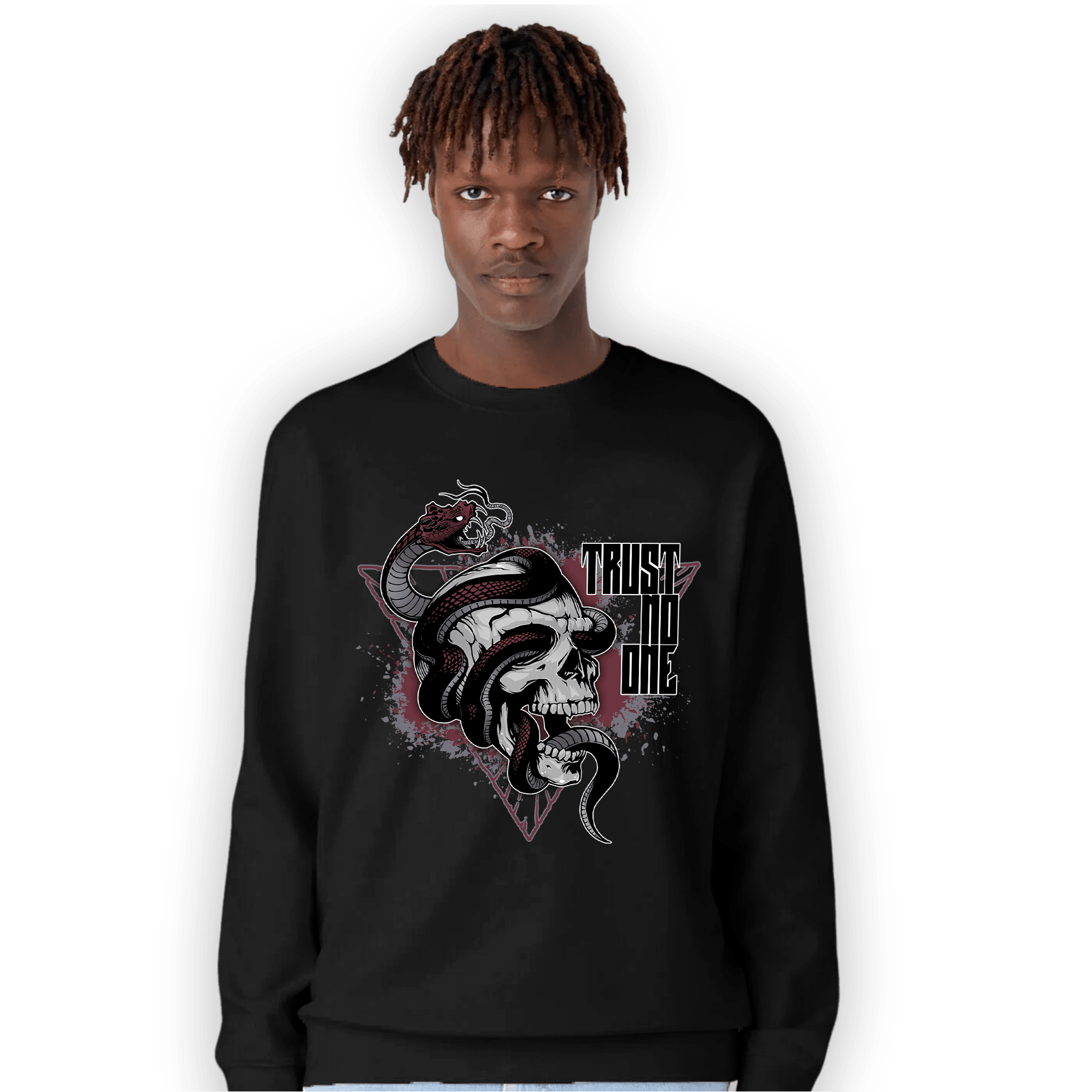 Burgundy 5s Sweatshirt Match Dont Trust Any - NastyJamz