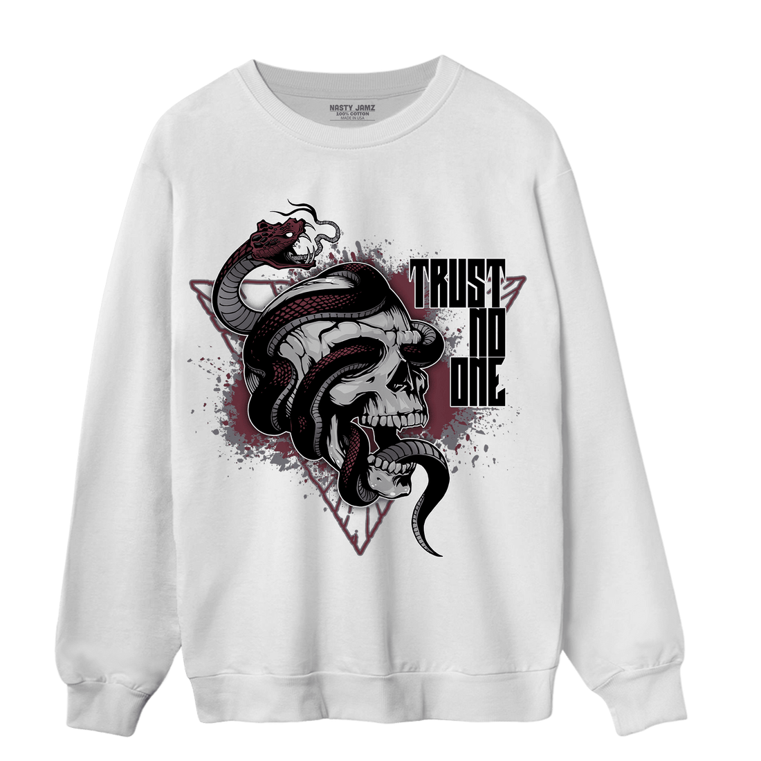 Burgundy 5s Sweatshirt Match Dont Trust Any - NastyJamz