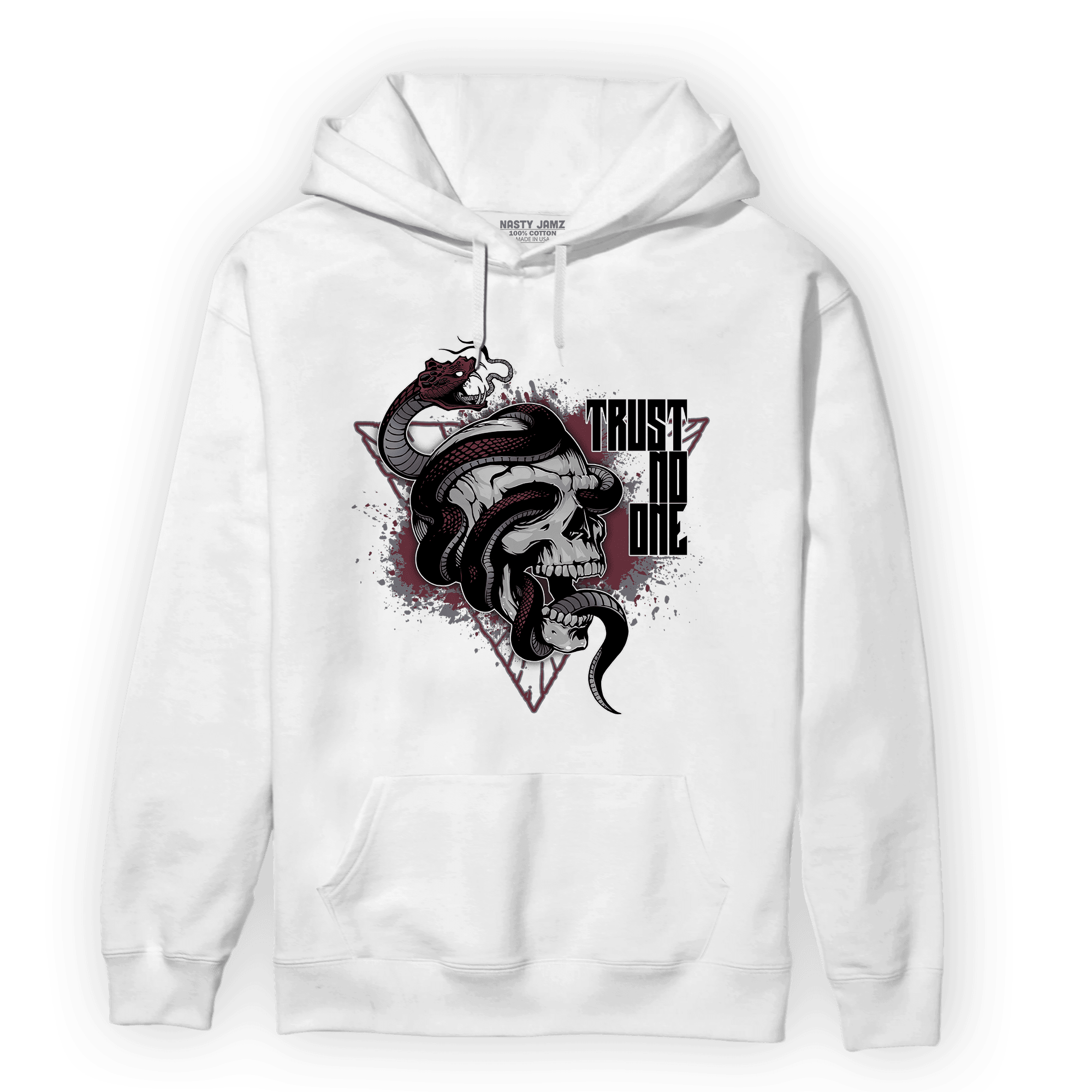 Burgundy 5s Hoodie Match Dont Trust Any - NastyJamz