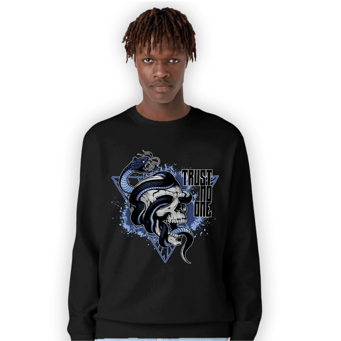Midnight Navy 5s Sweatshirt Match Dont Trust Any - NastyJamz