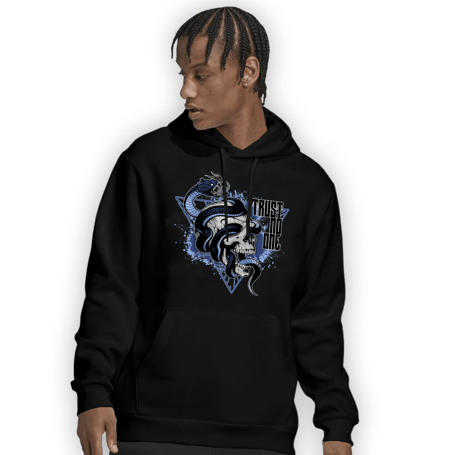 Midnight Navy 5s Hoodie Match Dont Trust Any - NastyJamz
