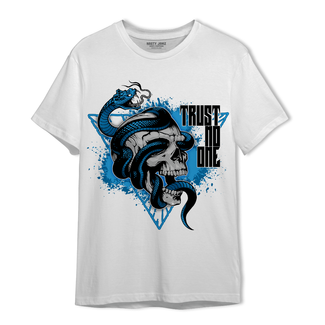 Powder Blue 9s T Shirt Match Dont Trust Any - NastyJamz