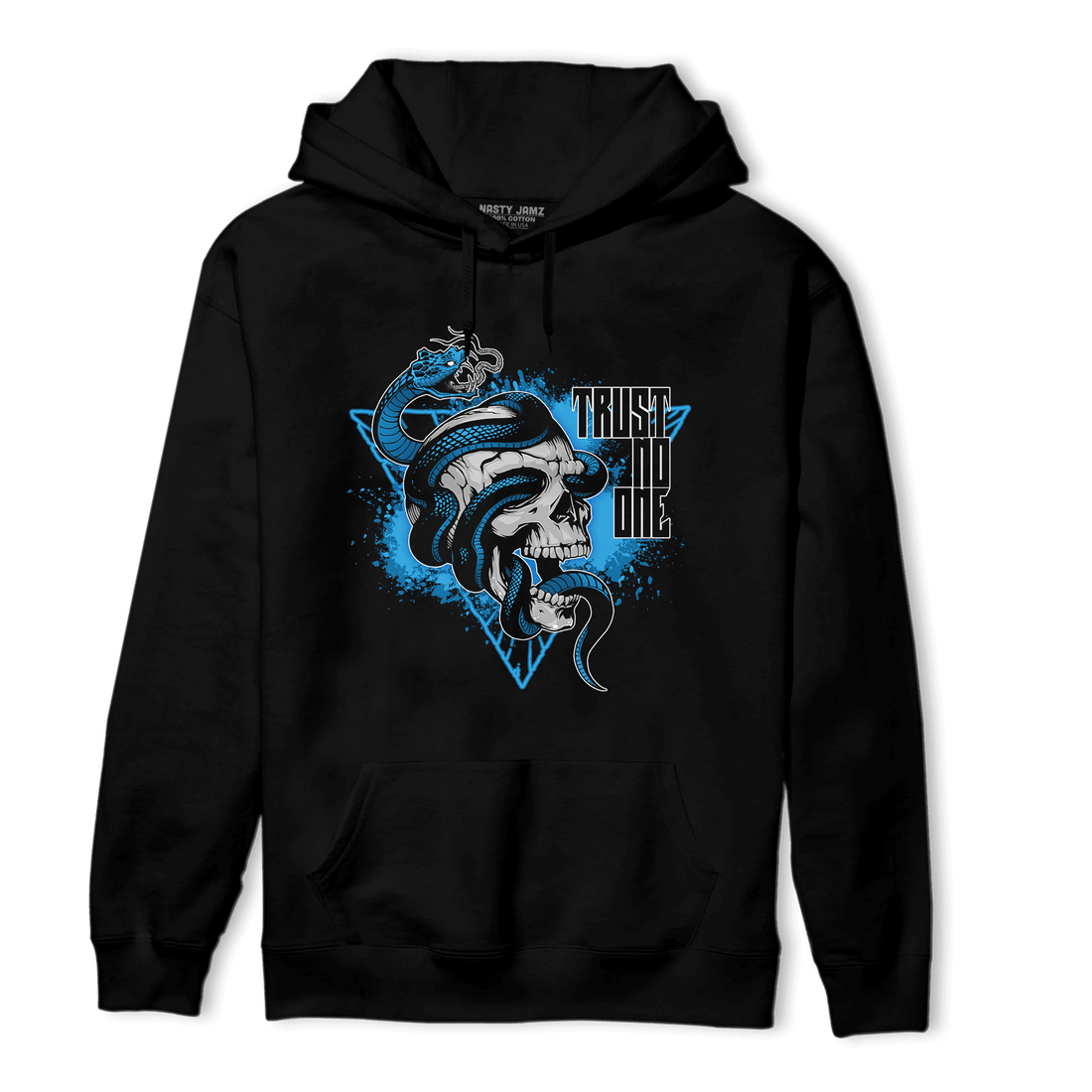 Powder Blue 9s Hoodie Match Dont Trust Any - NastyJamz