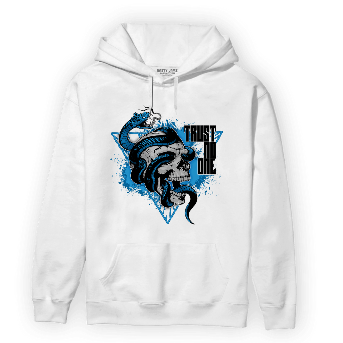 Powder Blue 9s Hoodie Match Dont Trust Any - NastyJamz