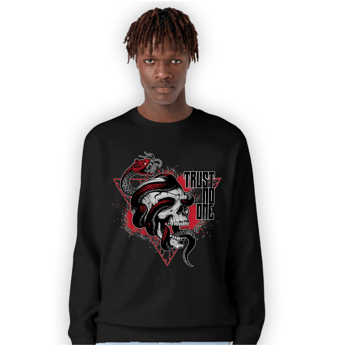 Spizike Low Bred Sweatshirt Match Dont Trust Any - NastyJamz