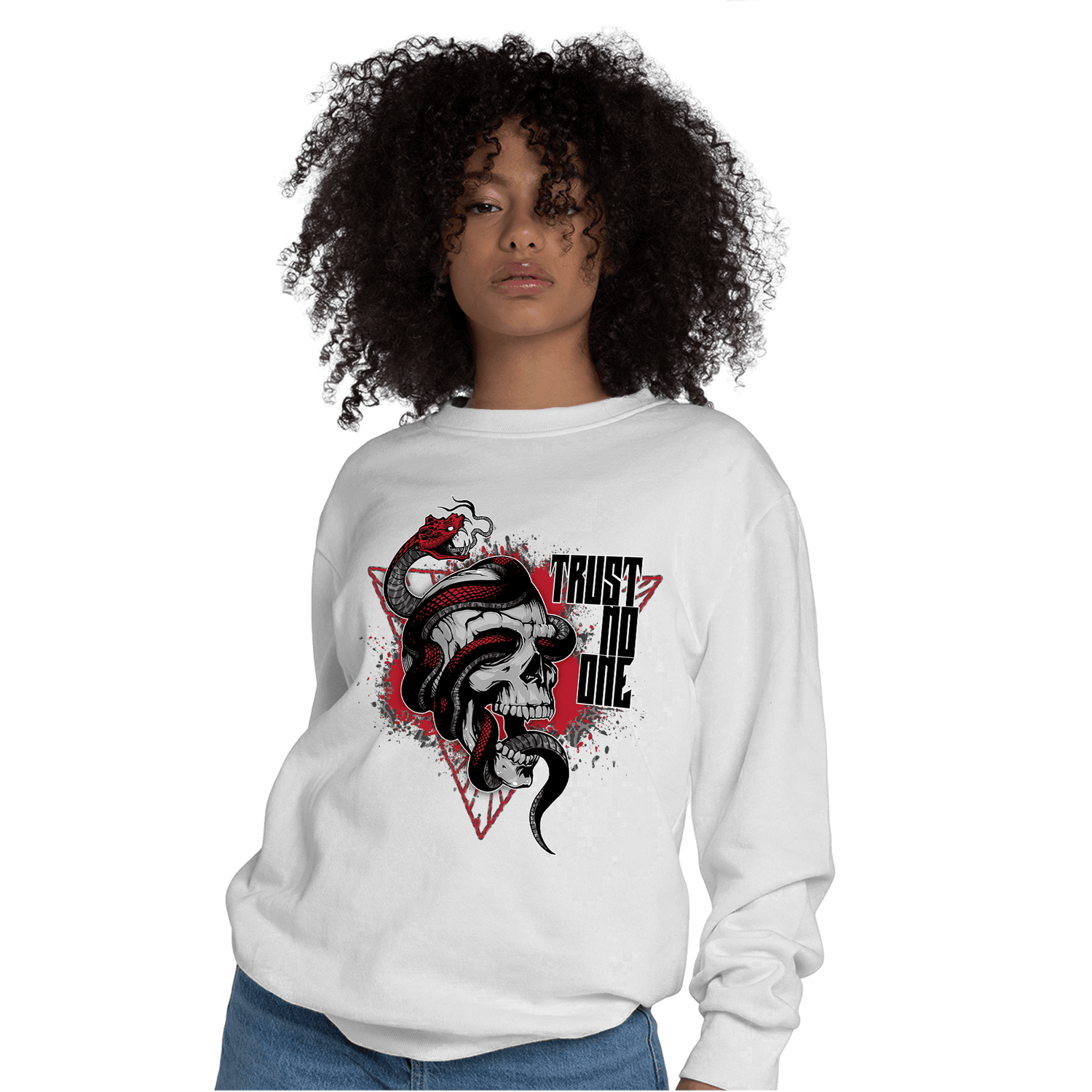 Spizike Low Bred Sweatshirt Match Dont Trust Any - NastyJamz