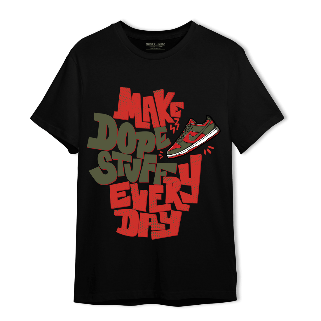 Dunk Low Mystic Red T Shirt Match Dope Sneaker - NastyJamz