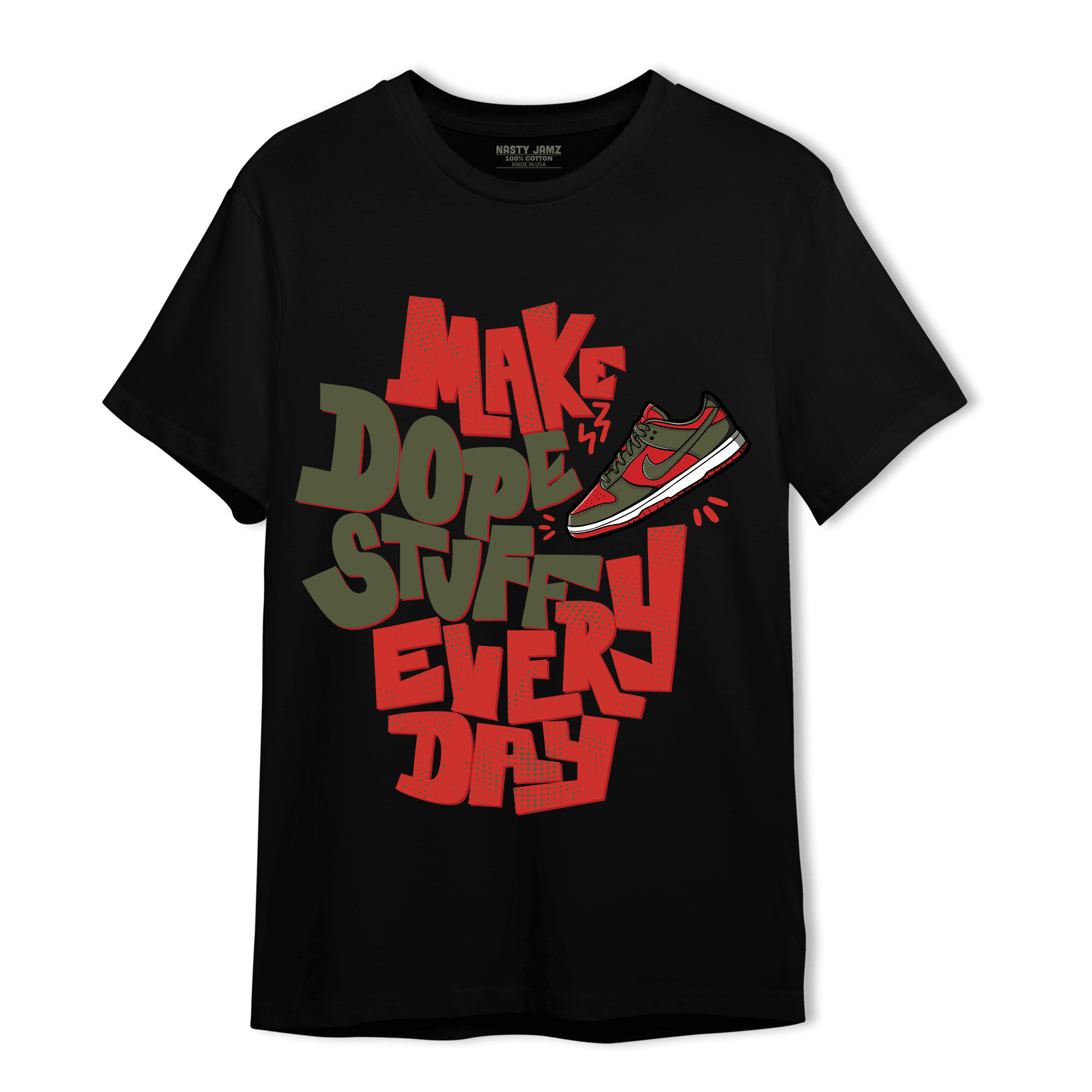Dunk Low Mystic Red T Shirt Match Dope Sneaker - NastyJamz