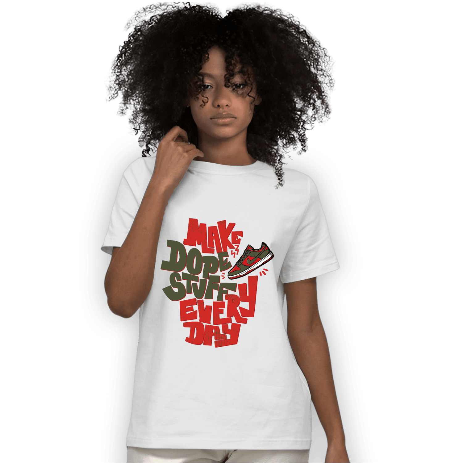 Dunk Low Mystic Red T Shirt Match Dope Sneaker - NastyJamz
