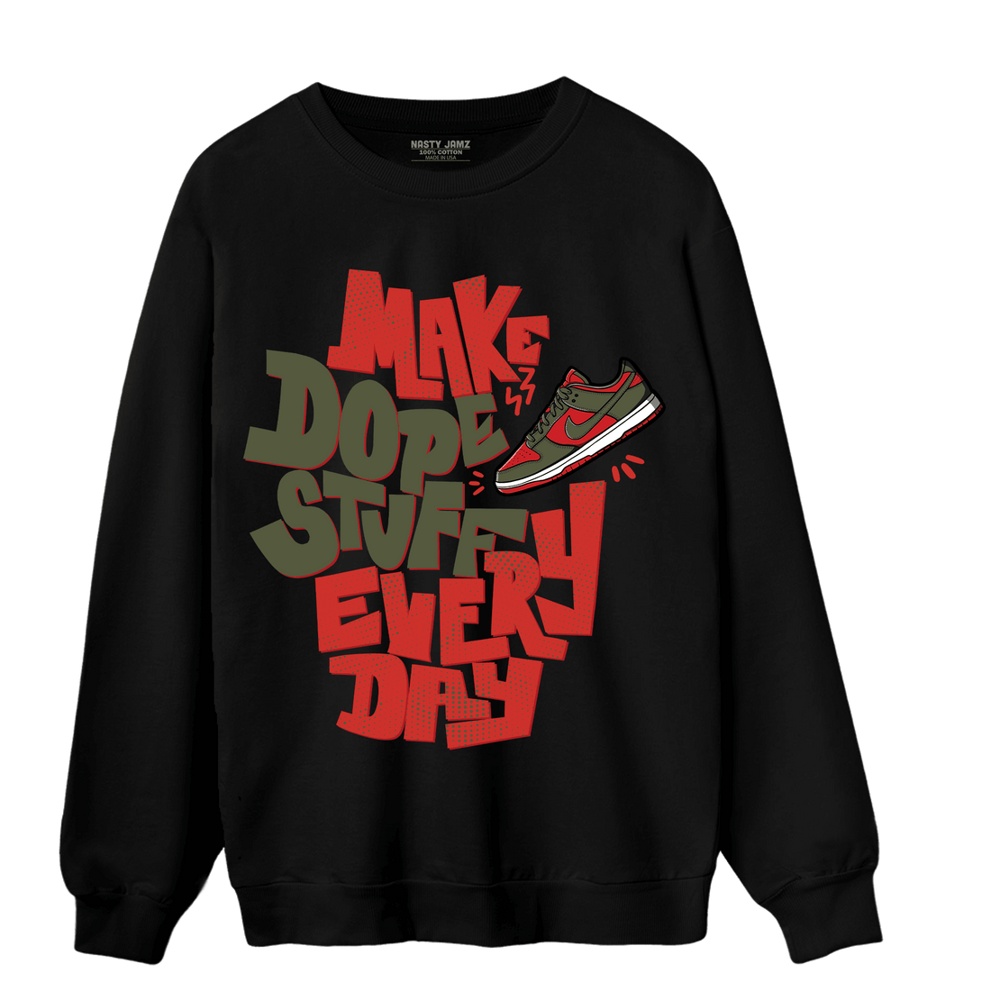 Dunk Low Mystic Red Sweatshirt Match Dope Sneaker - NastyJamz