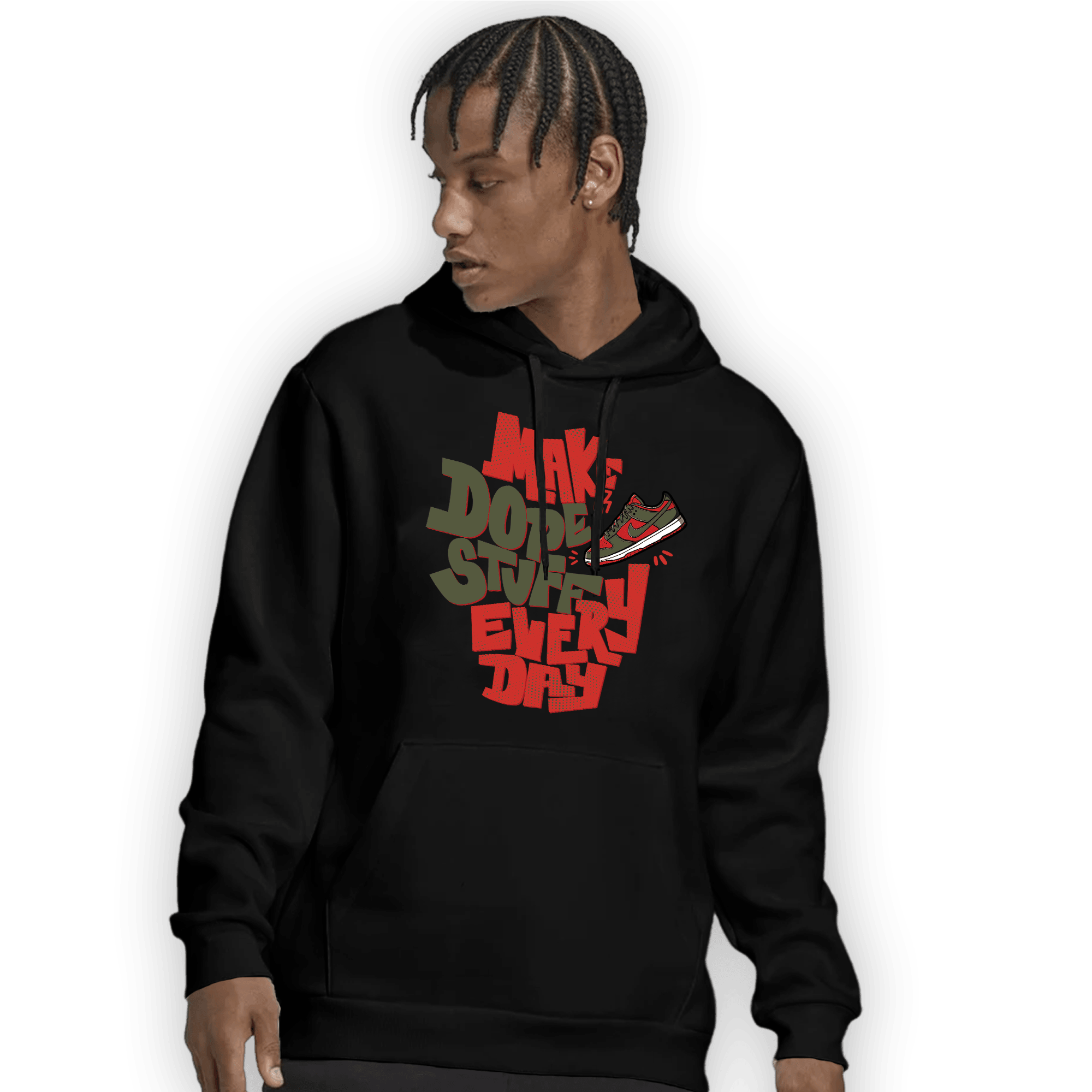 Dunk Low Mystic Red Hoodie Match Dope Sneaker - NastyJamz