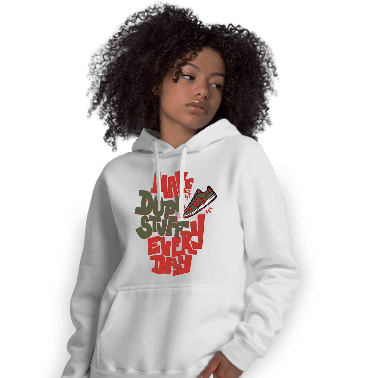 Dunk Low Mystic Red Hoodie Match Dope Sneaker - NastyJamz