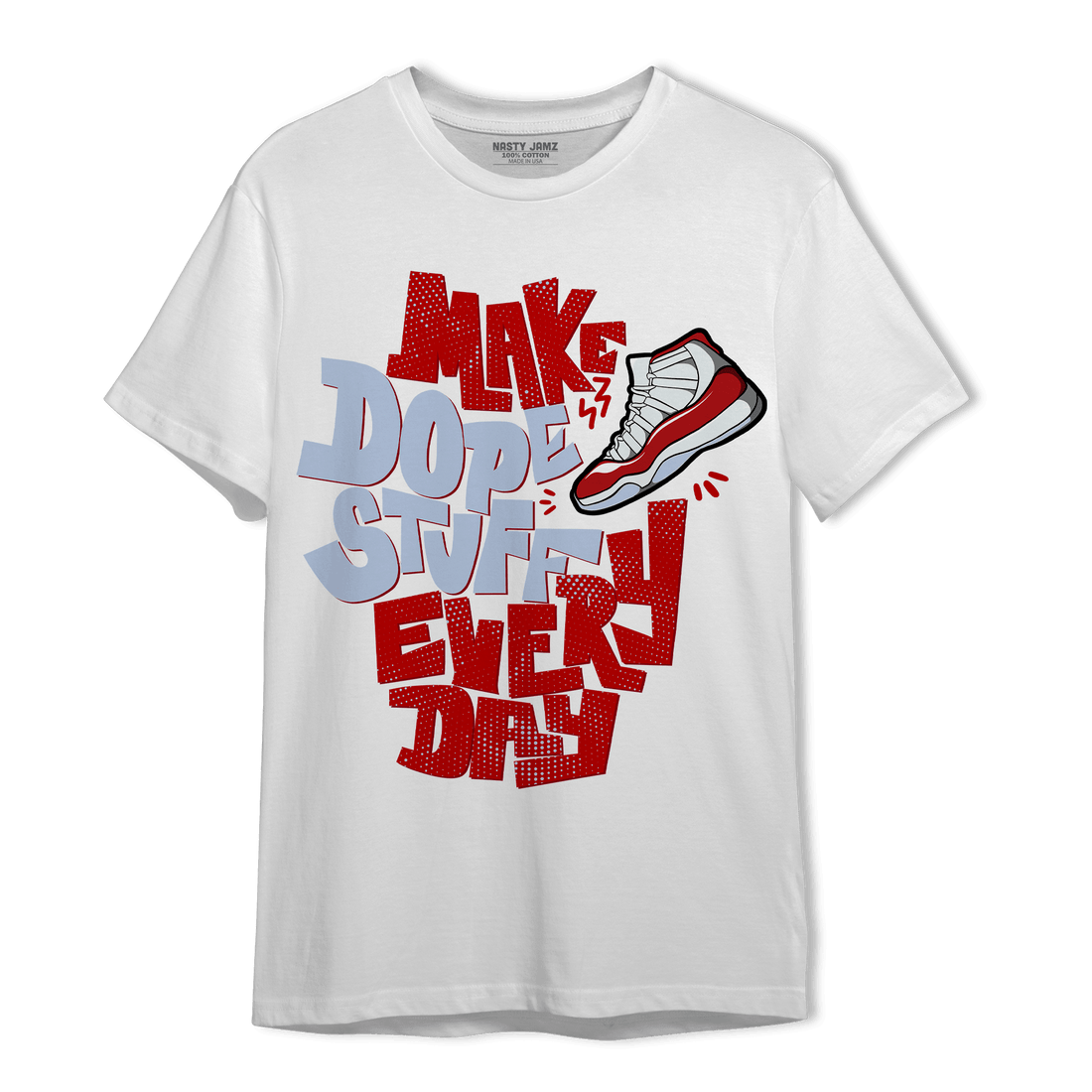 Cherry 11s T Shirt Match Dope Sneaker - NastyJamz