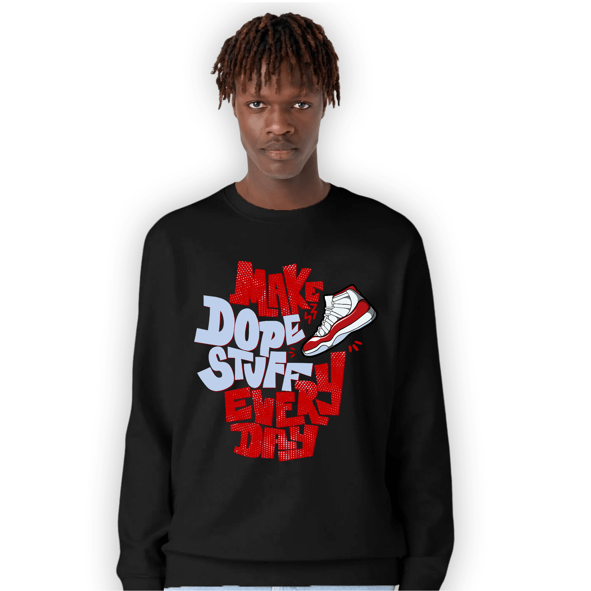 Cherry 11s Sweatshirt Match Dope Sneaker - NastyJamz