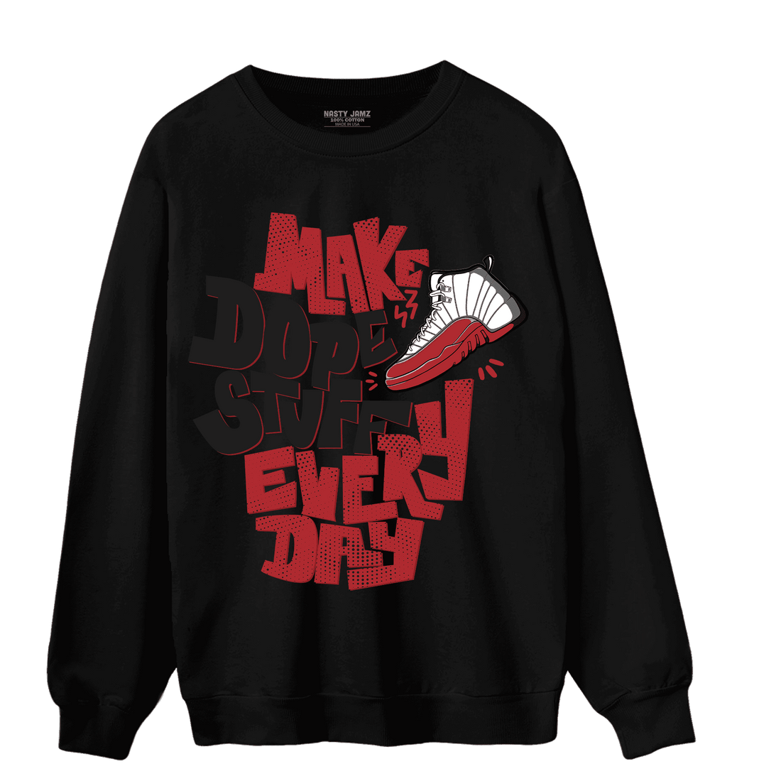 Cherry 12s Sweatshirt Match Dope Sneaker - NastyJamz
