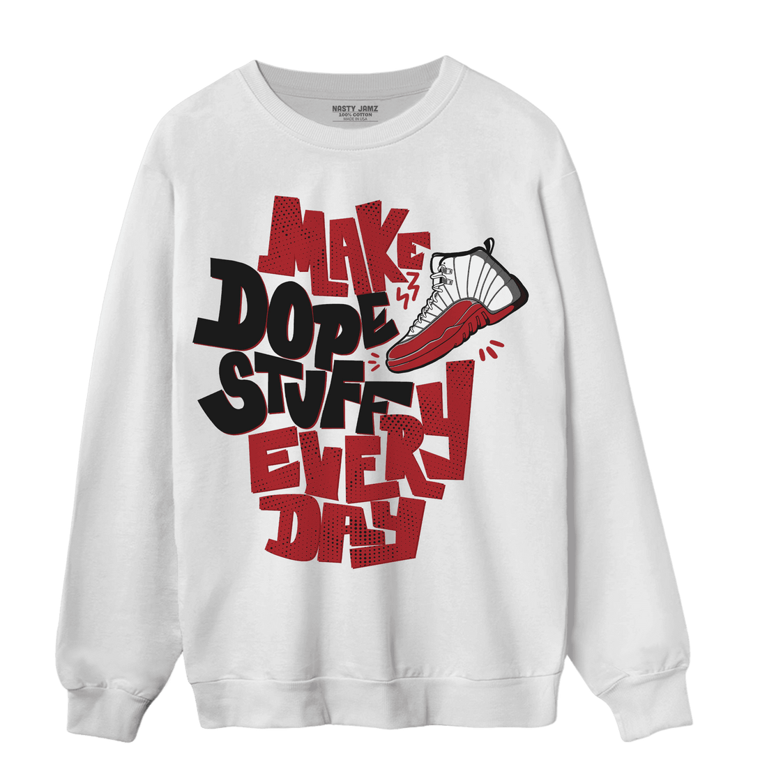 Cherry 12s Sweatshirt Match Dope Sneaker - NastyJamz