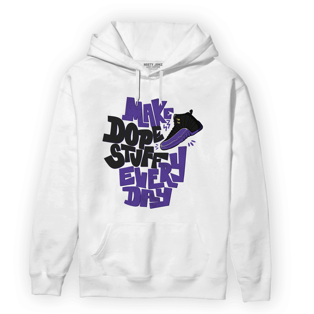 Field Purple 12s Hoodie Match Dope Sneaker - NastyJamz