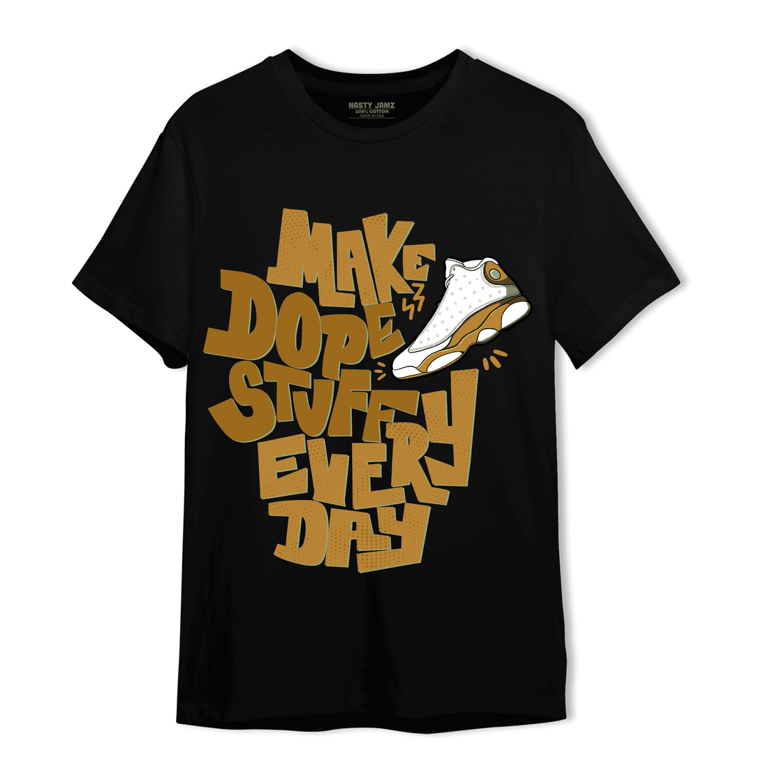 Wheat 13s T Shirt Match Dope Sneaker - NastyJamz
