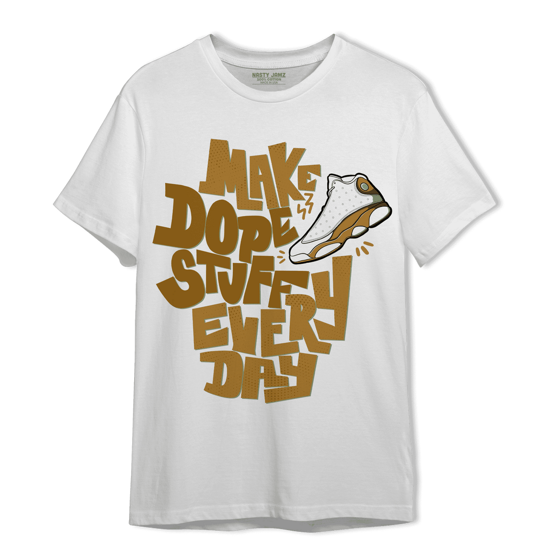Wheat 13s T Shirt Match Dope Sneaker - NastyJamz