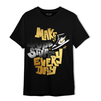 Mid SE Black Gold 1s T Shirt Match Dope Sneaker - NastyJamz