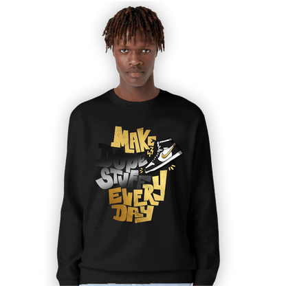 Mid SE Black Gold 1s Sweatshirt Match Dope Sneaker - NastyJamz