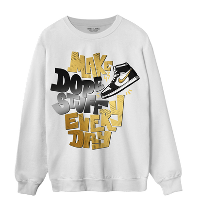 Mid SE Black Gold 1s Sweatshirt Match Dope Sneaker - NastyJamz