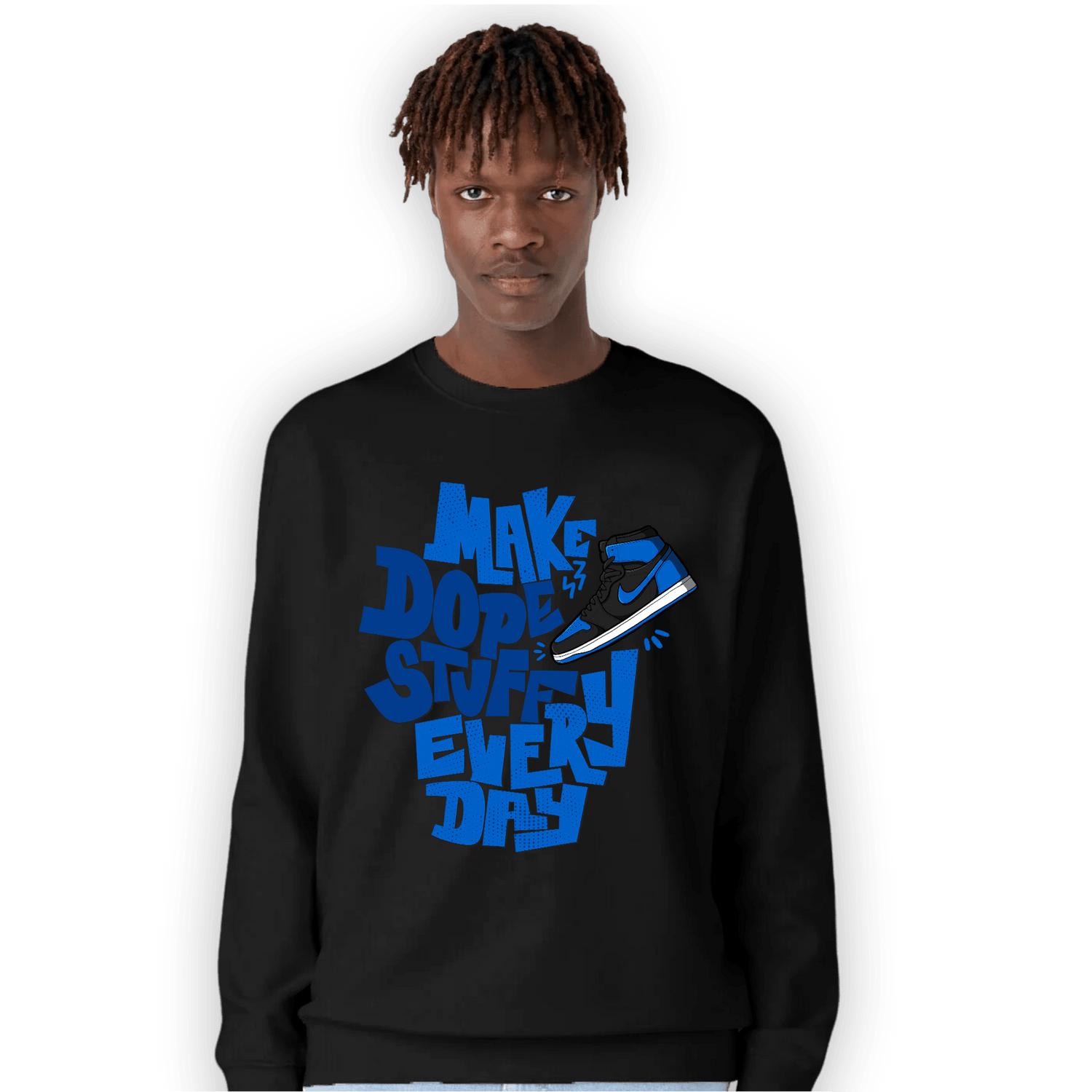 Royal Reimagined 1s Sweatshirt Match Dope Sneaker - NastyJamz