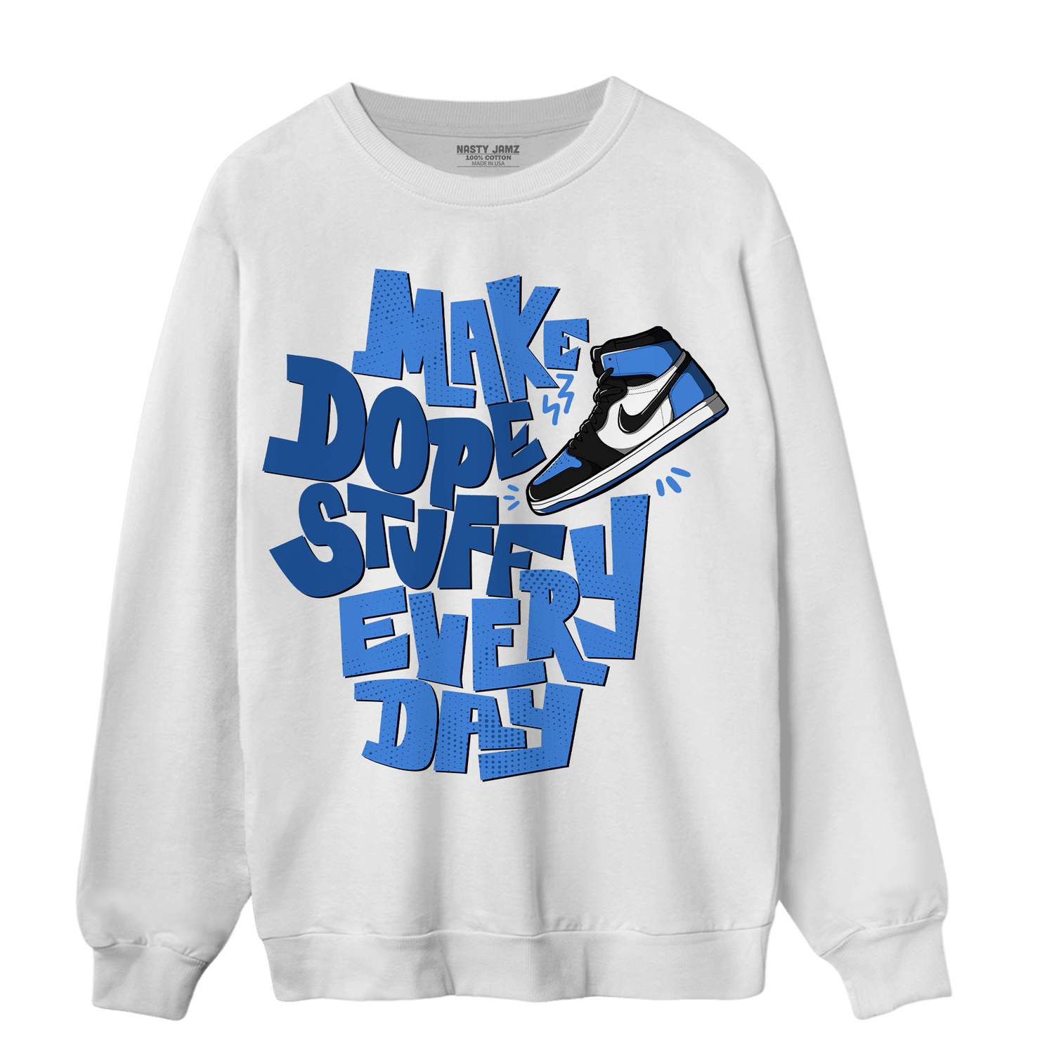 University Blue Toe 1s Sweatshirt Match Dope Sneaker - NastyJamz