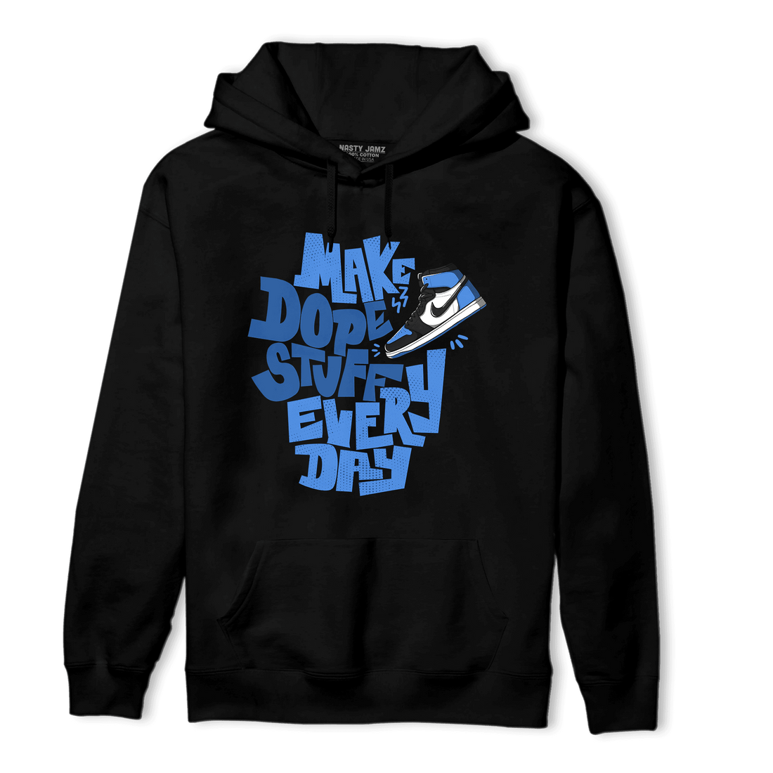 University Blue Toe 1s Hoodie Match Dope Sneaker - NastyJamz