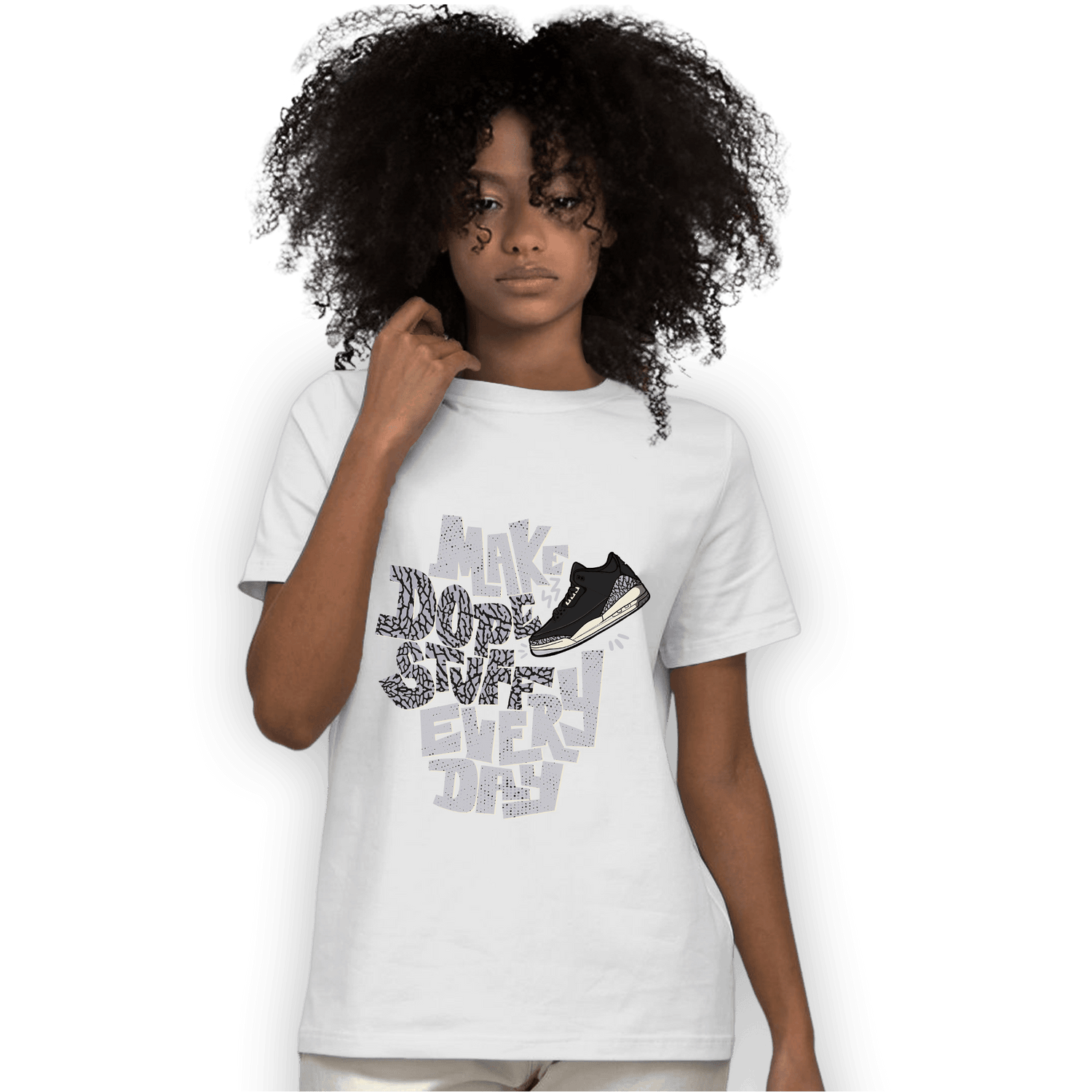 Off Noir 3s T Shirt Match Dope Sneaker - NastyJamz