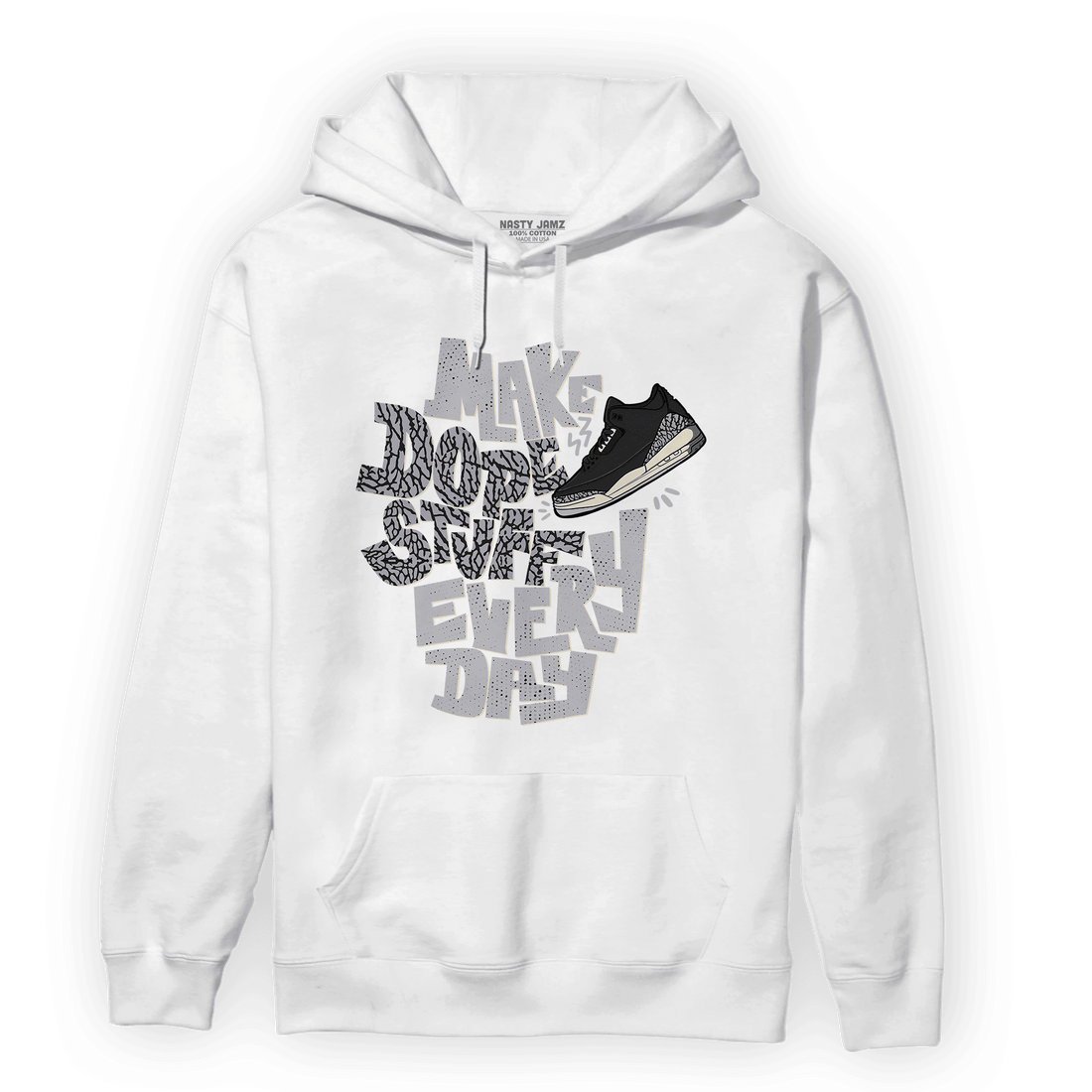 Off Noir 3s Hoodie Match Dope Sneaker - NastyJamz