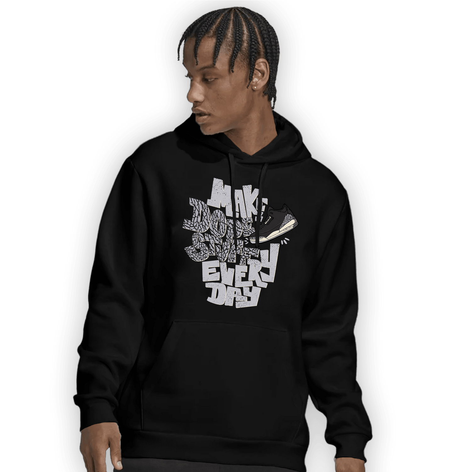 Off Noir 3s Hoodie Match Dope Sneaker - NastyJamz