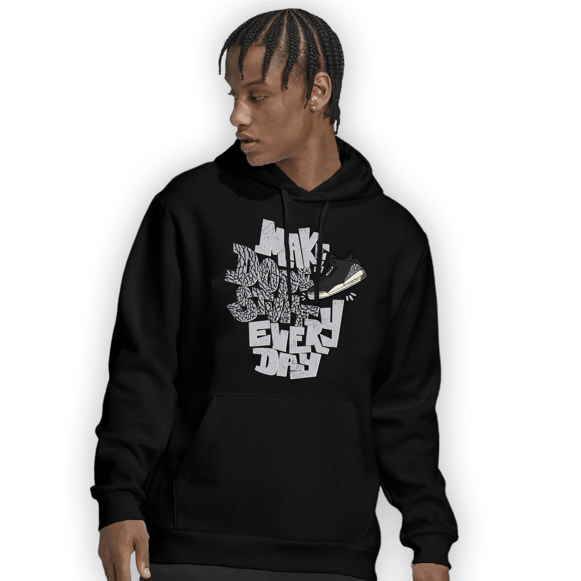 Off Noir 3s Hoodie Match Dope Sneaker - NastyJamz