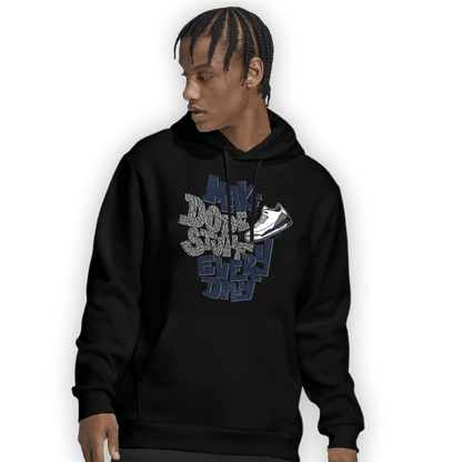 White Navy 3s Hoodie Match Dope Sneaker - NastyJamz