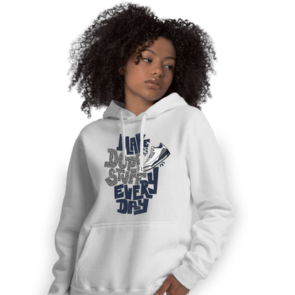 White Navy 3s Hoodie Match Dope Sneaker - NastyJamz