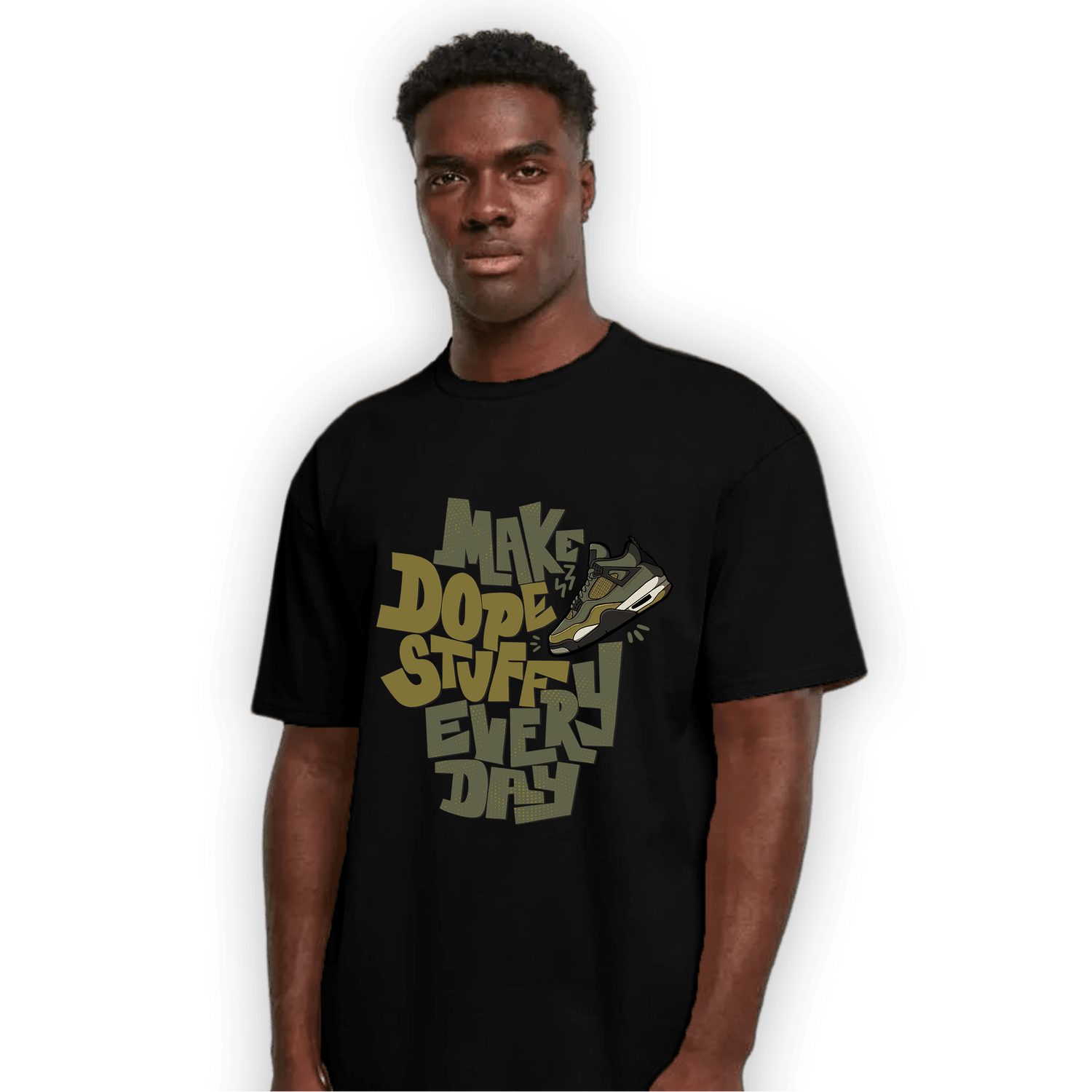 SE Craft Medium Olive 4s T Shirt Match Dope Sneaker - NastyJamz