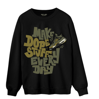 SE Craft Medium Olive 4s Sweatshirt Match Dope Sneaker - NastyJamz