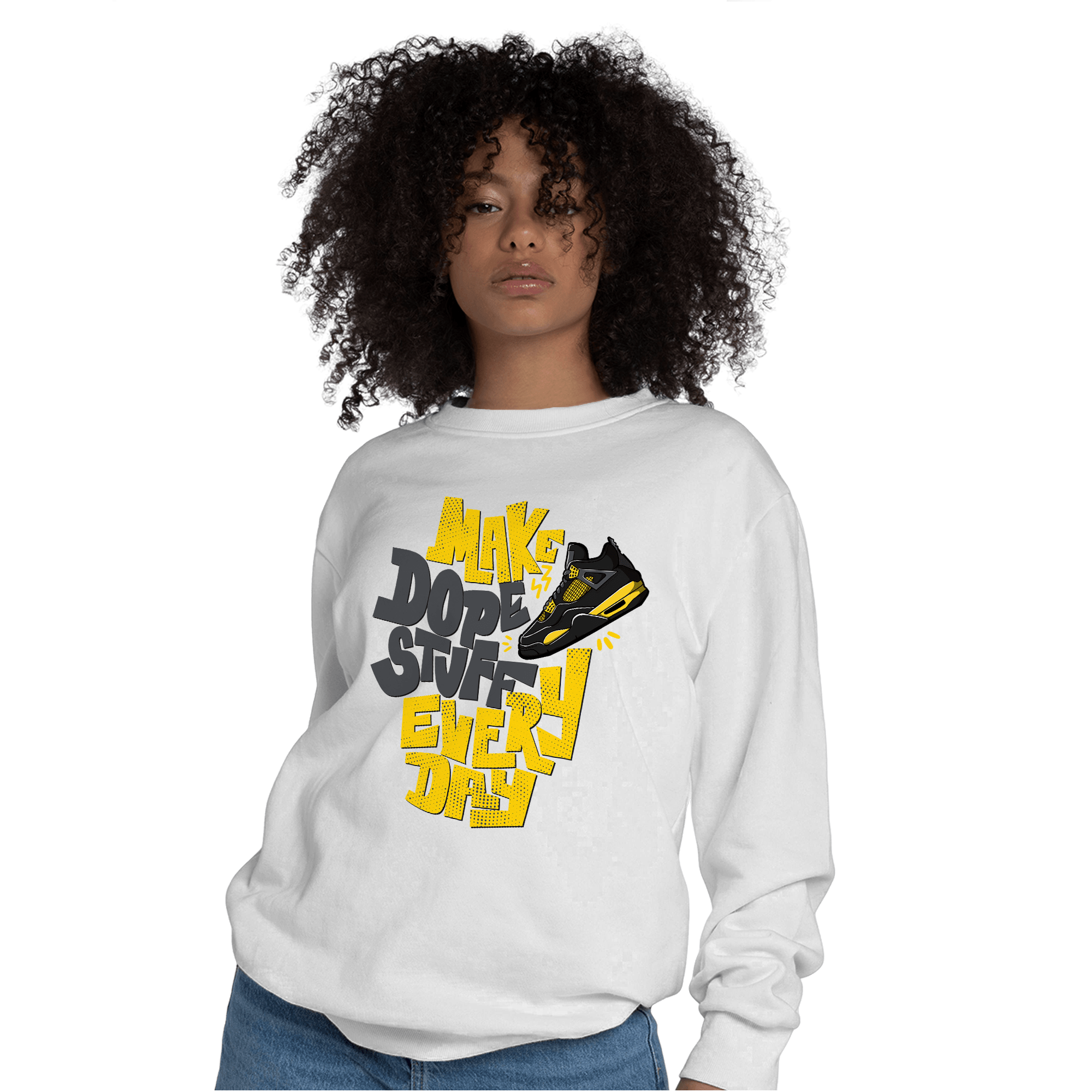 Thunder 4s Sweatshirt Match Dope Sneaker - NastyJamz