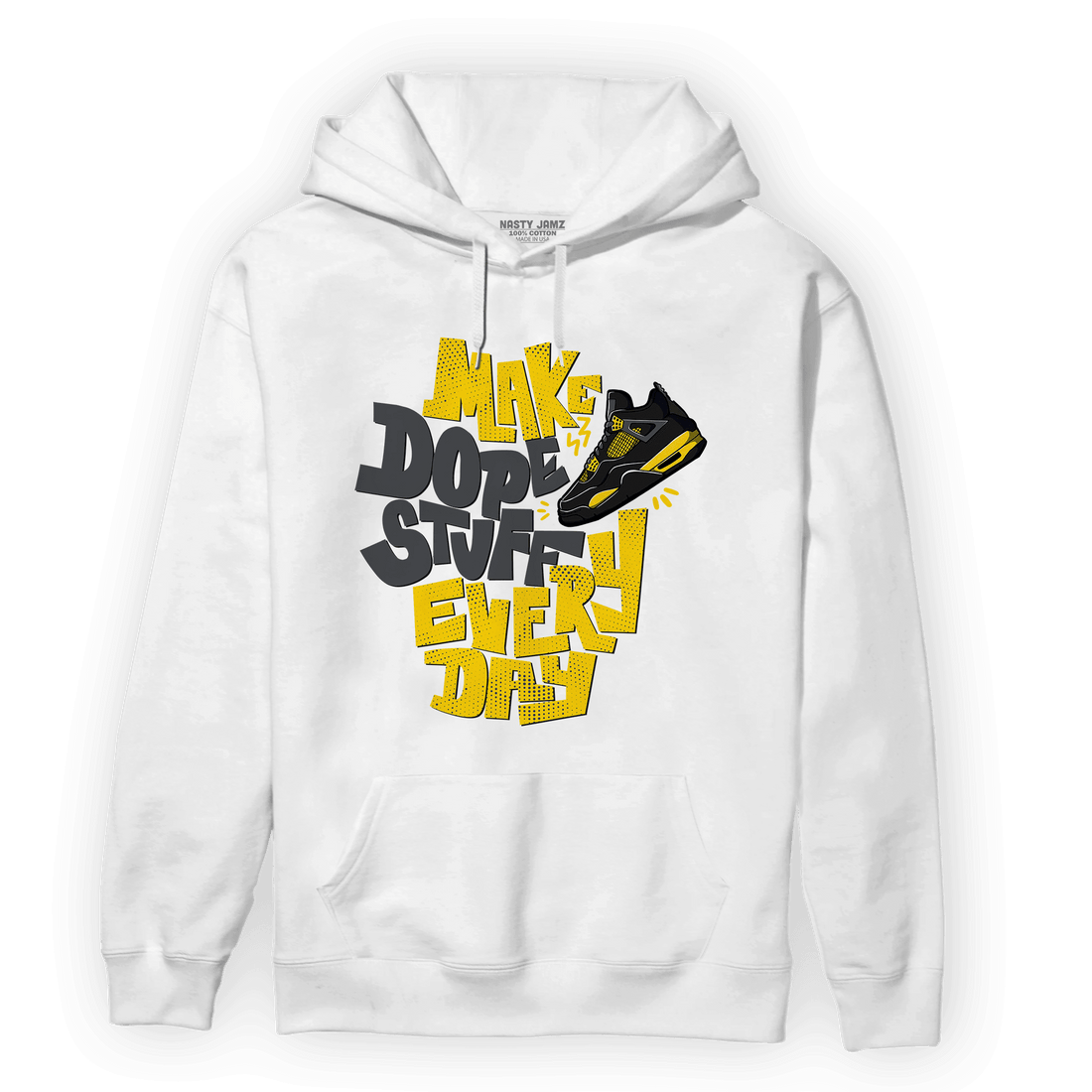Thunder 4s Hoodie Match Dope Sneaker - NastyJamz