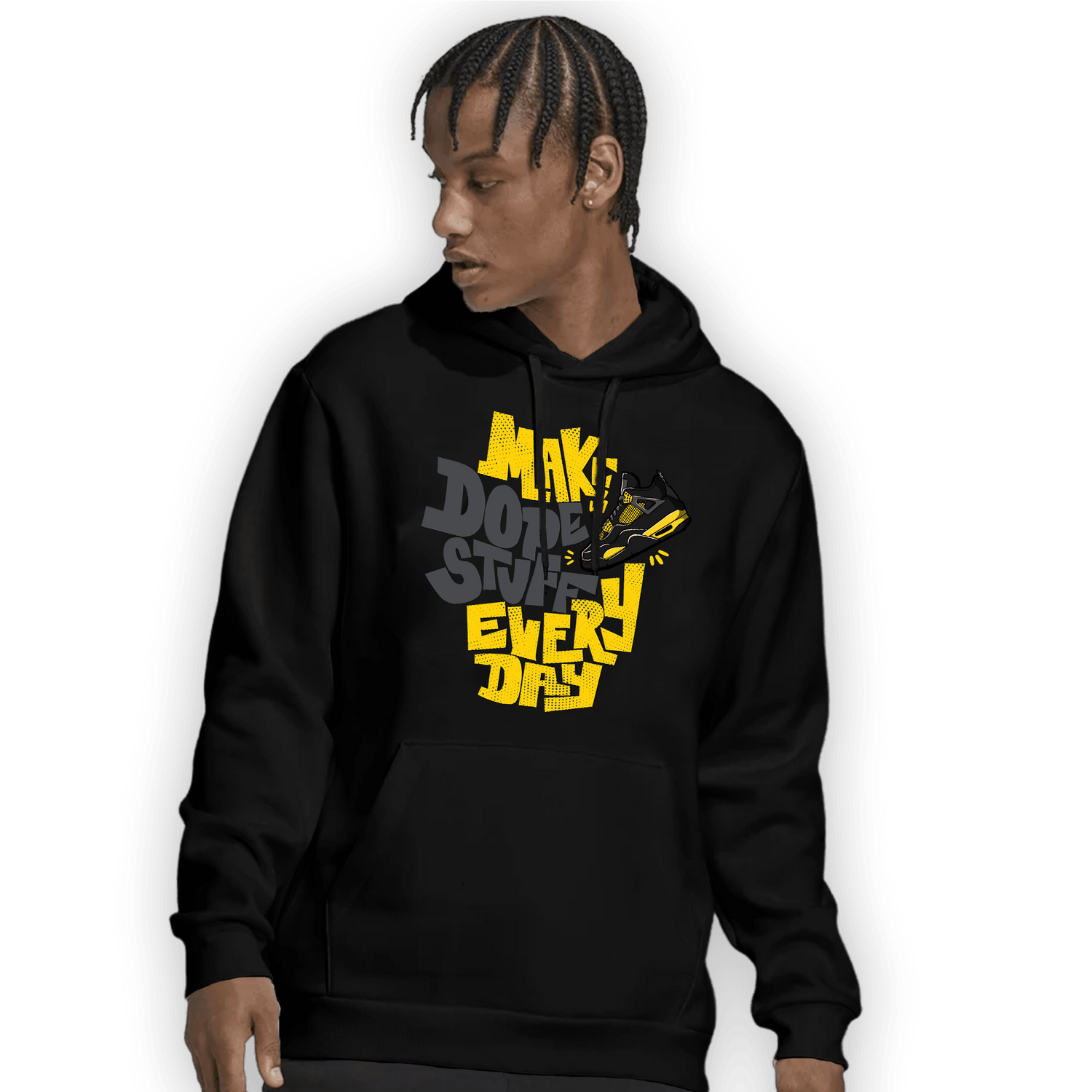 Thunder 4s Hoodie Match Dope Sneaker - NastyJamz
