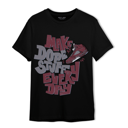 Burgundy 5s T Shirt Match Dope Sneaker - NastyJamz