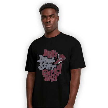 Burgundy 5s T Shirt Match Dope Sneaker - NastyJamz